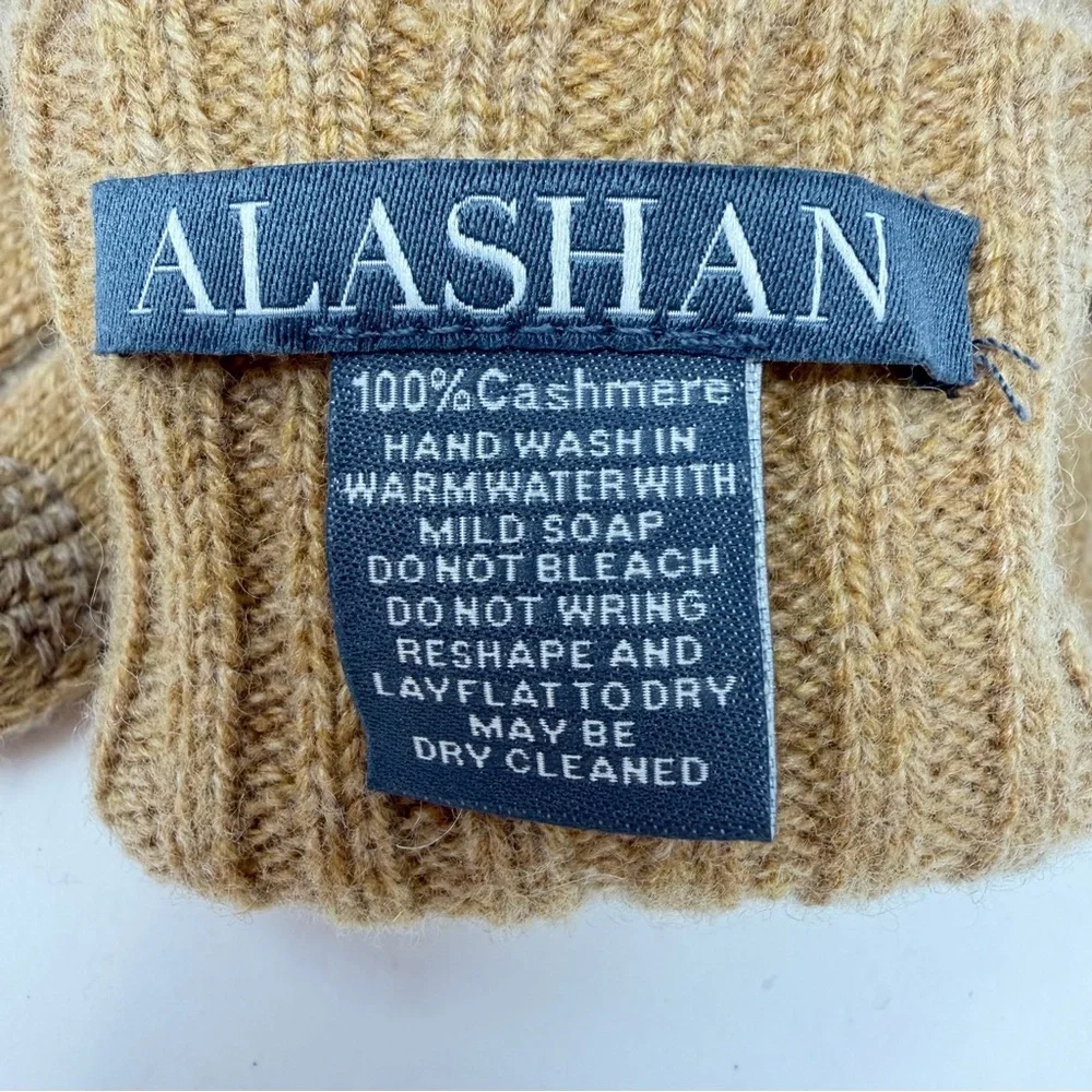 Alashan 100% Cashmere Texting Essential Glove Natural Tan One Size Fits Most